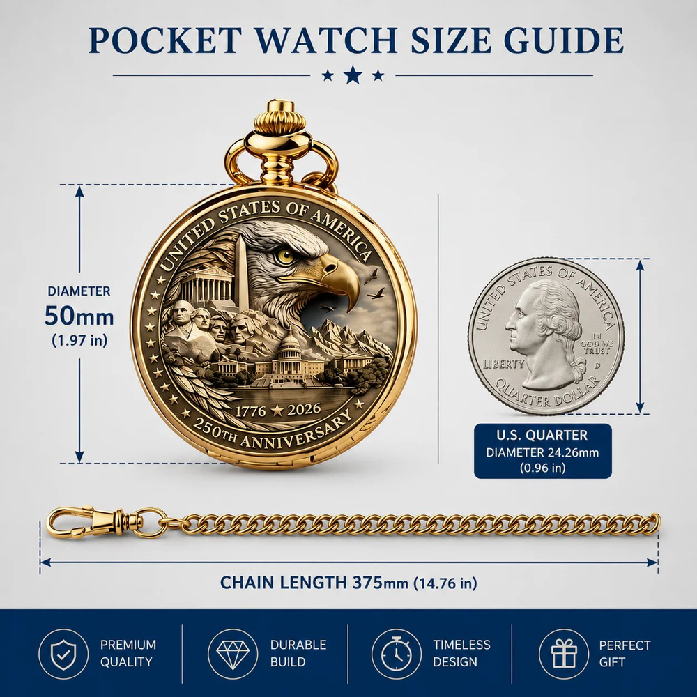 ⏳ ONLY 72 HOURS LEFT: USA 250TH POCKET WATCH ⏳